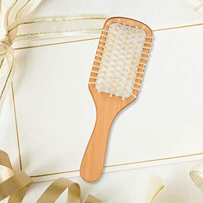 Anself Comb Hair Comb Square Air Cushion Comb Wooden Spa Massage Natural Wood Inserts Combs Anti-static Suitable for Ladies Men and Children - Image 5